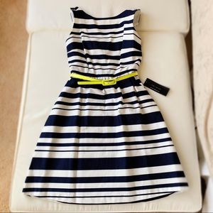 NWT Navy & White Striped Dress w/Belt The Limited